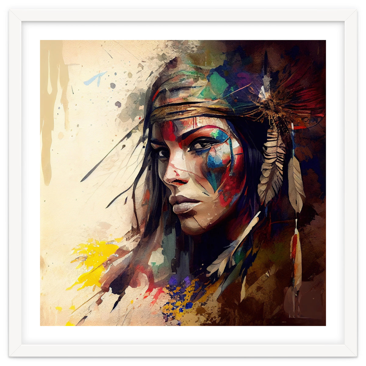 Powerful American Native Warrior Woman #4