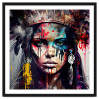 Powerful American Native Warrior Woman #5