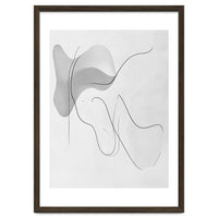 Abstract Black And White Flowing Lines And Shapes