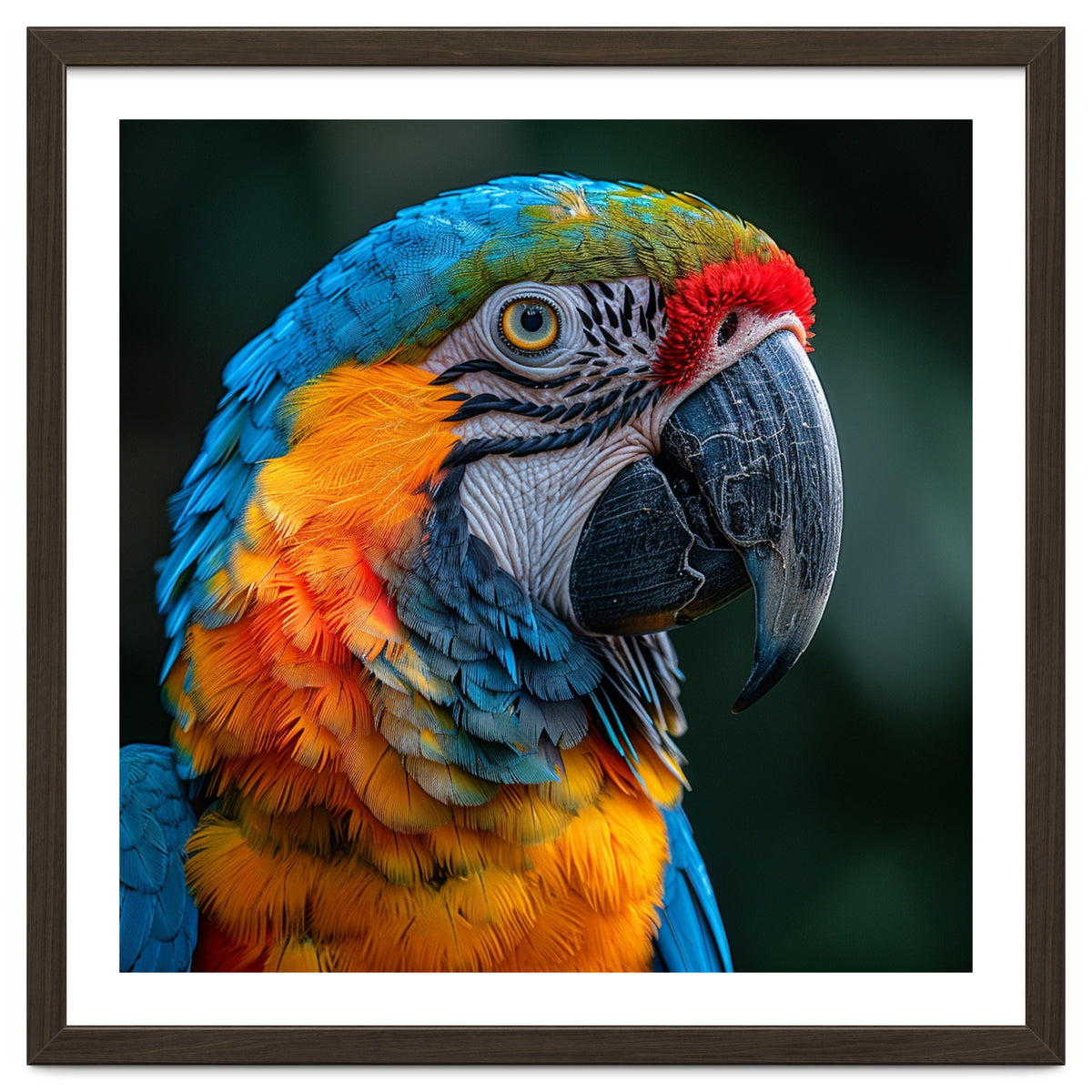 Close Up Of A Colorful Macaw Parrot