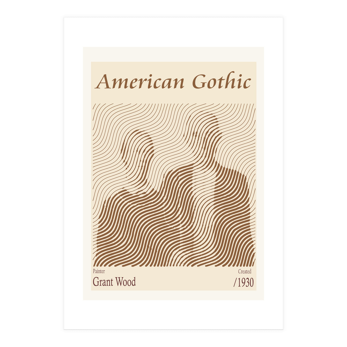 American Gothic – Grant Wood (1930) (Print Only)