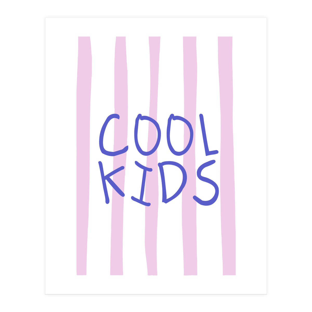 Cool Kids Club, Fun Playful Quote Print for Kids Room and Playroom Decor (Print Only)