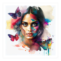 Butterfly Bloom Hindu Portrait (Print Only)