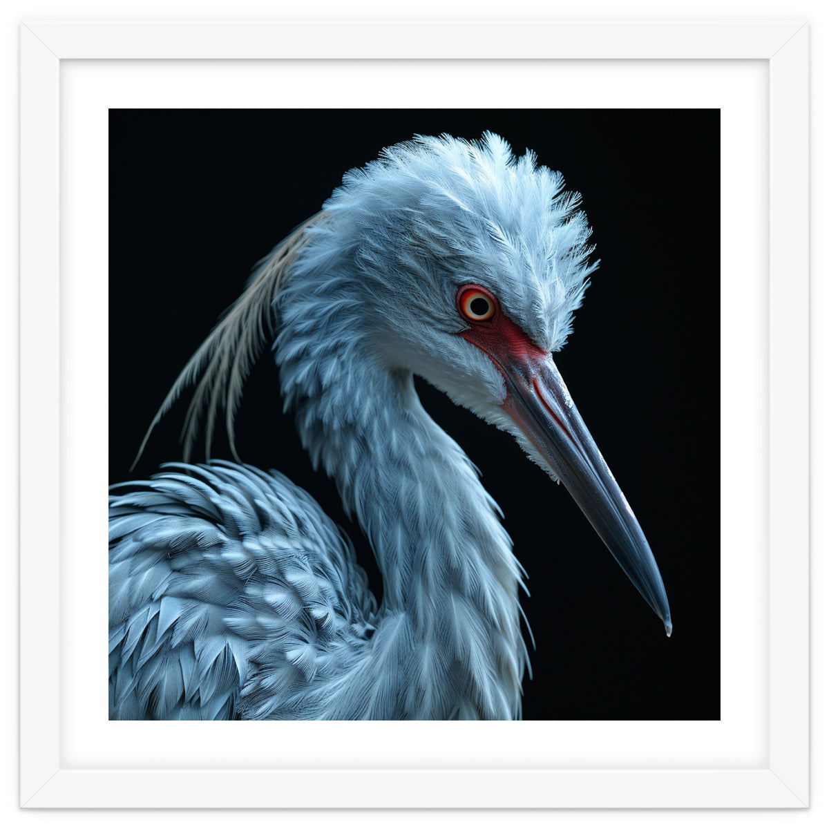 Striking Portrait Of A Blue Heron Bird