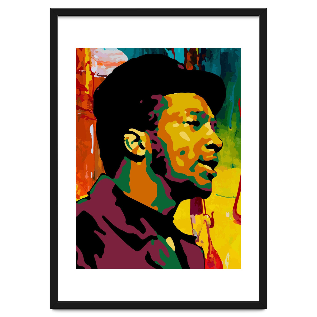 Fred Hampton Colorful Abstract Art