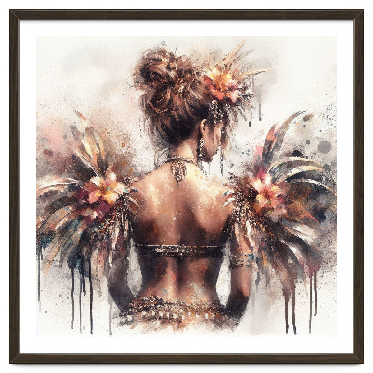 Ornate Floral Back Portrait