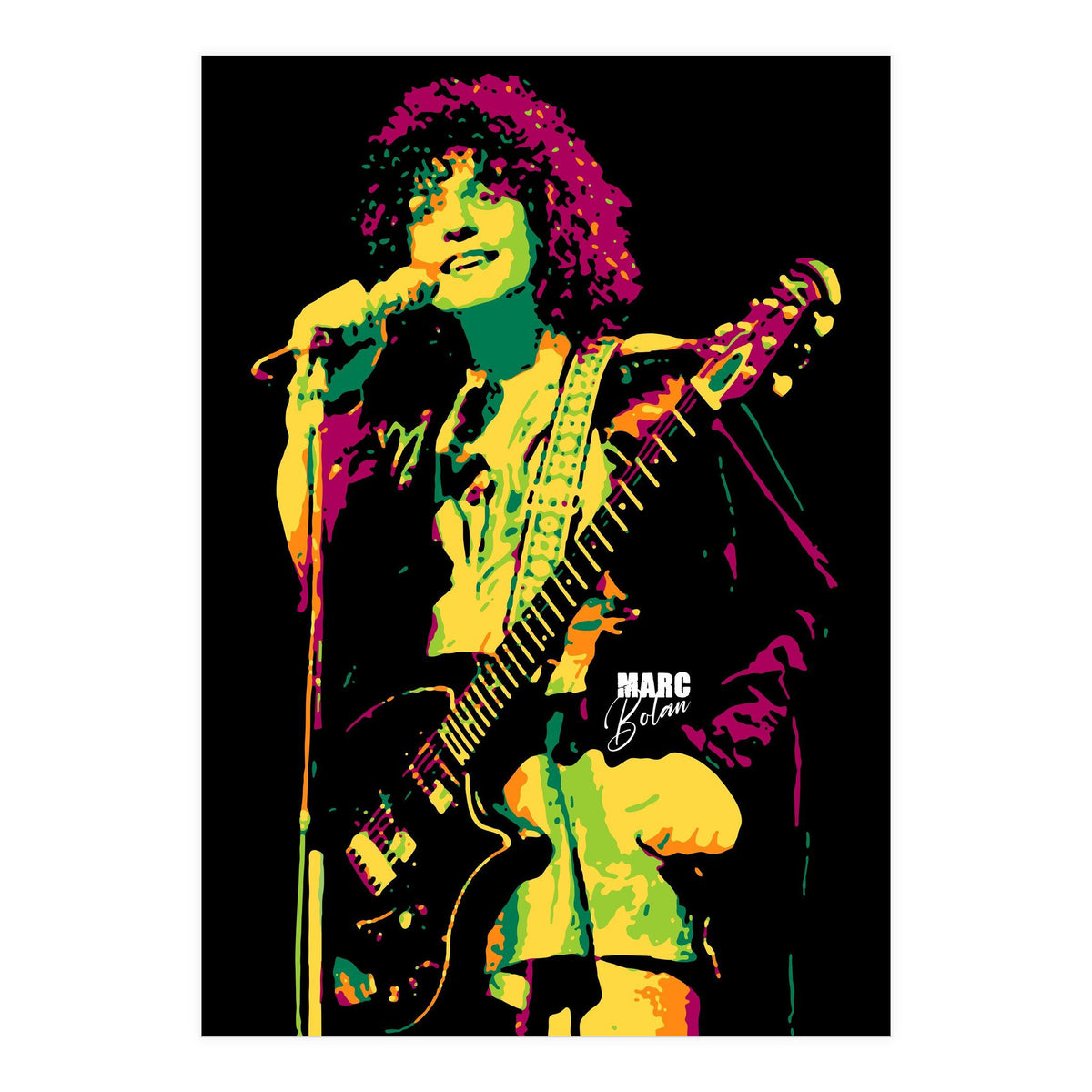 Marc Bolan Musician Legend in Pop Art (Print Only)