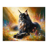 Majestic Lynx In Blooming Meadow (Print Only) thumbnail