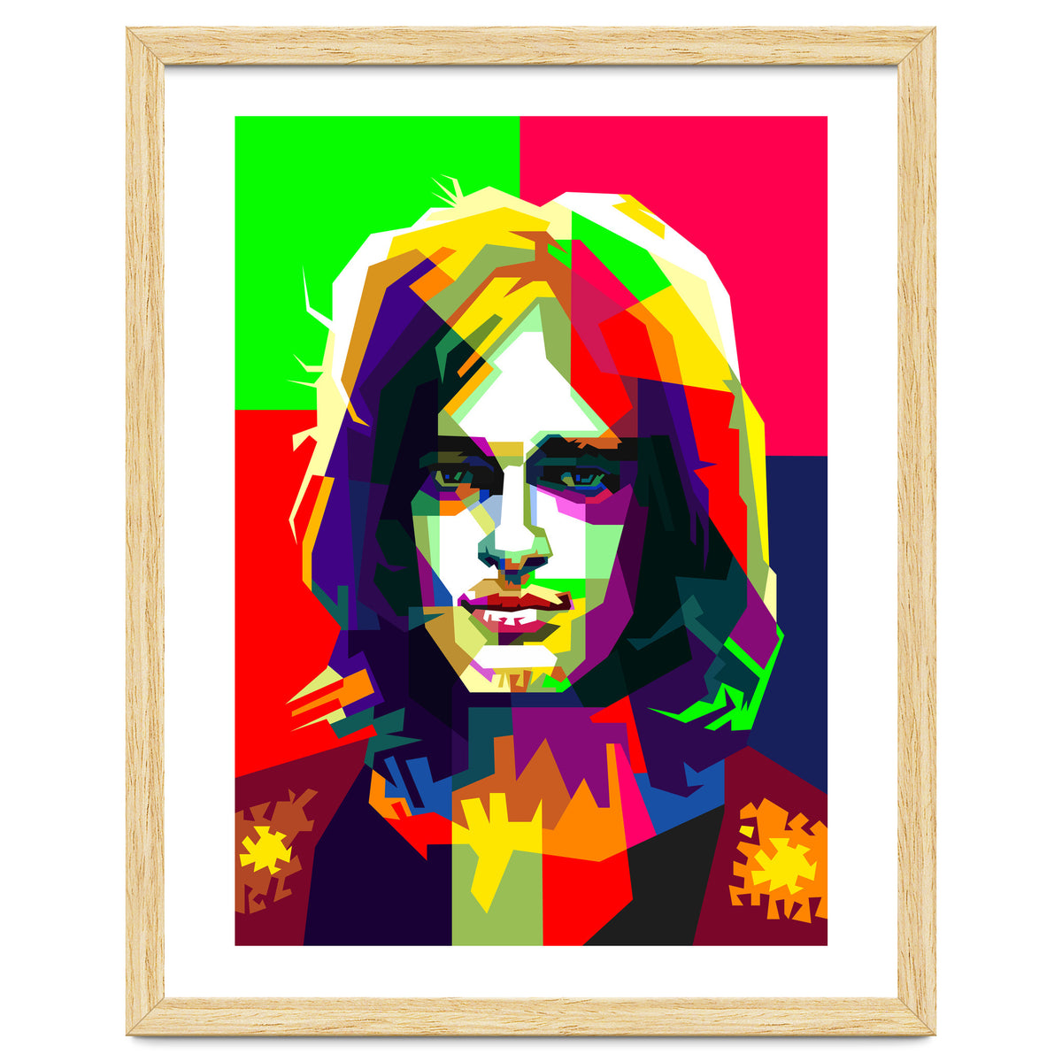 David Gilmour Pink Floyd Classic Rock Art WPAP
