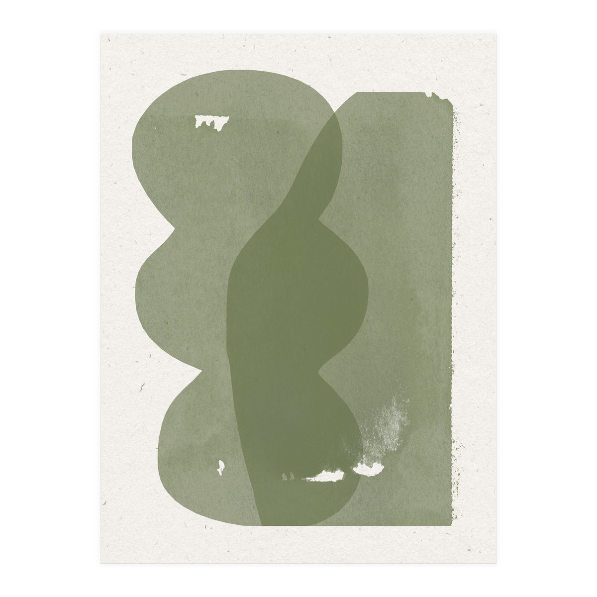 GREEN WATERCOLOR SHAPES NO.1  (Print Only)