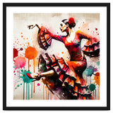 Fiery Flamenco Dancer In Motion thumbnail