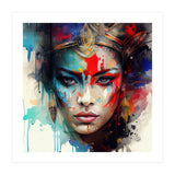 Crowned Mask Asian Warrior Portrait (Print Only) thumbnail