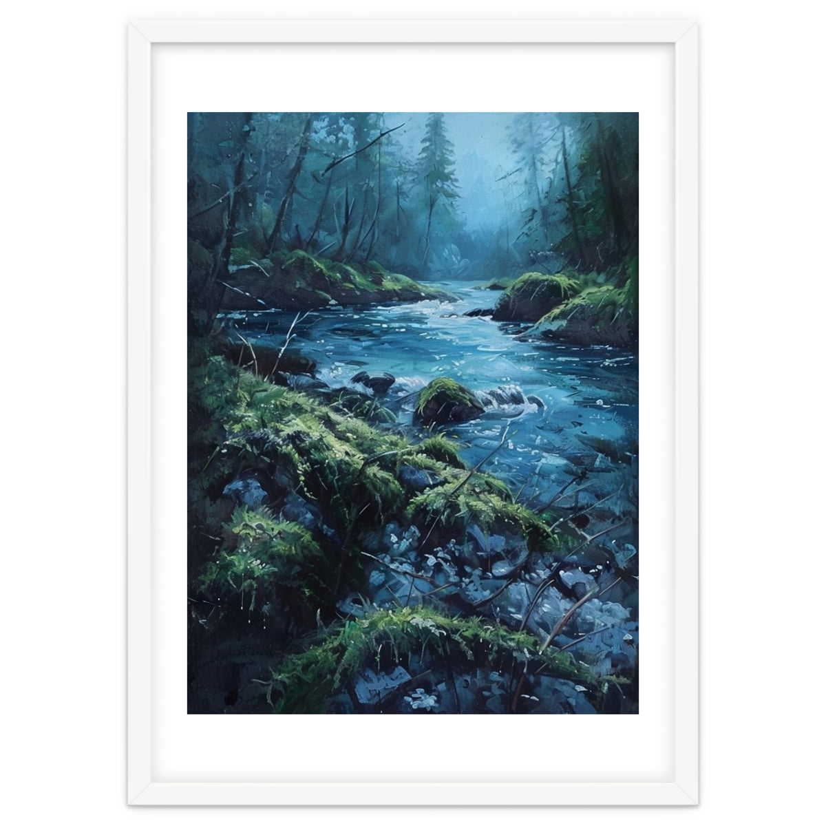 The Cerulean Current: A Whispering Flow Through the Moss