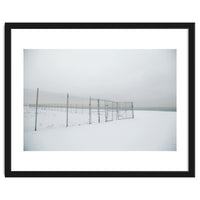 Fence in the Winter seascape