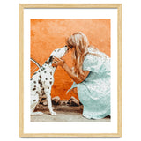 Pet Bound | Dalmatian Dog Lover Friendship Companion | Modern Bohemian Woman Puppy Animals Love thumbnail