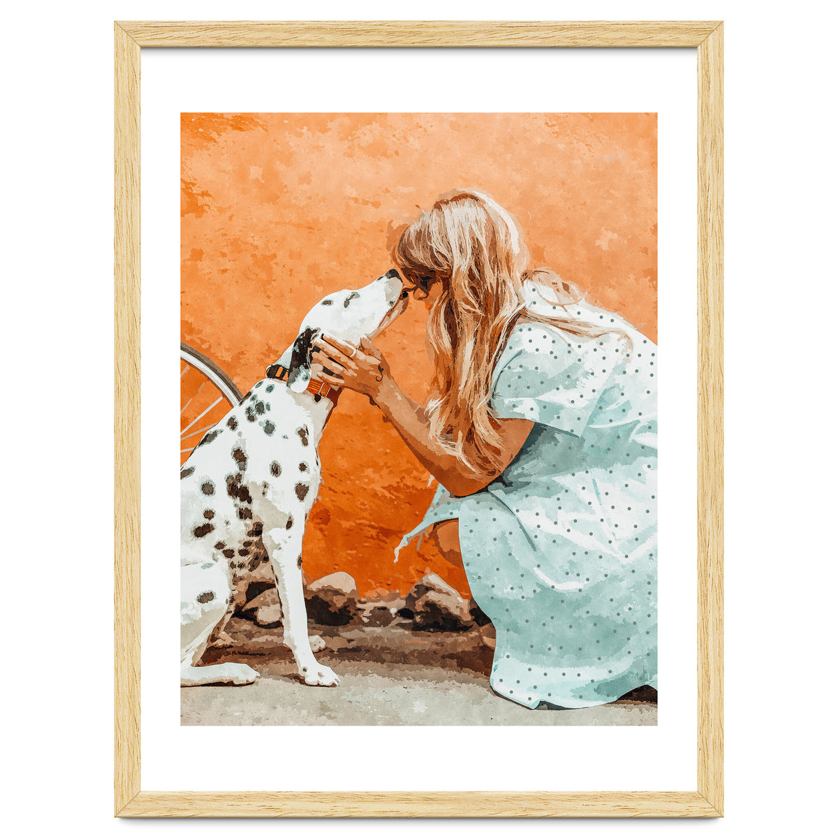 Pet Bound | Dalmatian Dog Lover Friendship Companion | Modern Bohemian Woman Puppy Animals Love