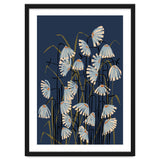 Linocut flower meadow blue thumbnail