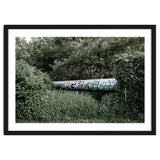 Graffiti pipe among the summer forest thumbnail