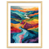 Colorful Abstract River Valley Landscape Art thumbnail