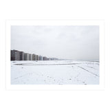 Traces of driving a car on a snowy coast (Print Only) thumbnail