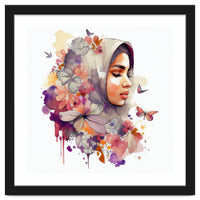 Floral Line Art Veil Profile