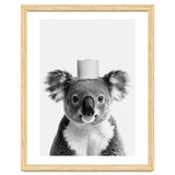 Koala, Toilet Paper Crown, Cute Animal Bathroom Art thumbnail