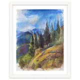 Pastel drawing of an Alpine Pine Forest thumbnail