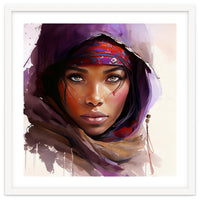 Watercolor Tuareg Woman #6