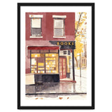 Cozy Bookshop, Autumn Book Shop Street Art, LibraryBook Store thumbnail