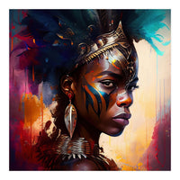 Powerful African Warrior Woman #4 (Print Only)