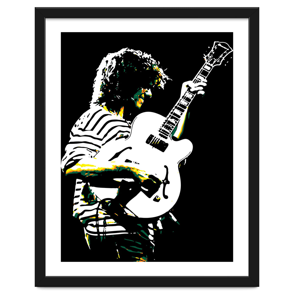 Pat Metheny American Jazz Guitarist Legend in Pop Art