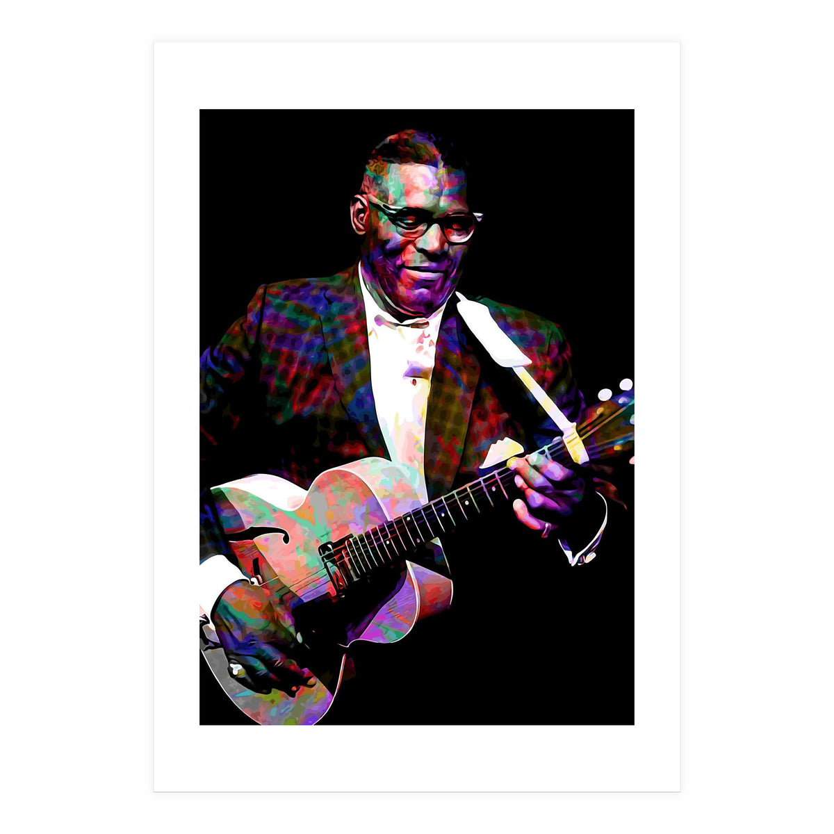 Howlin Wolf American Blues Guitarist Colorful (Print Only)