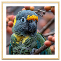 Yellow Headed Amazon Parrot Close Up Portrait