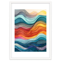 Abstract Layered Wave Landscape