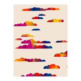 Totem Clouds, Colorful Sky Vibrant Eclectic Bohemian, Abstract Positivity Good Vibes Boho Contemporary Modern Painting (Print Only) thumbnail