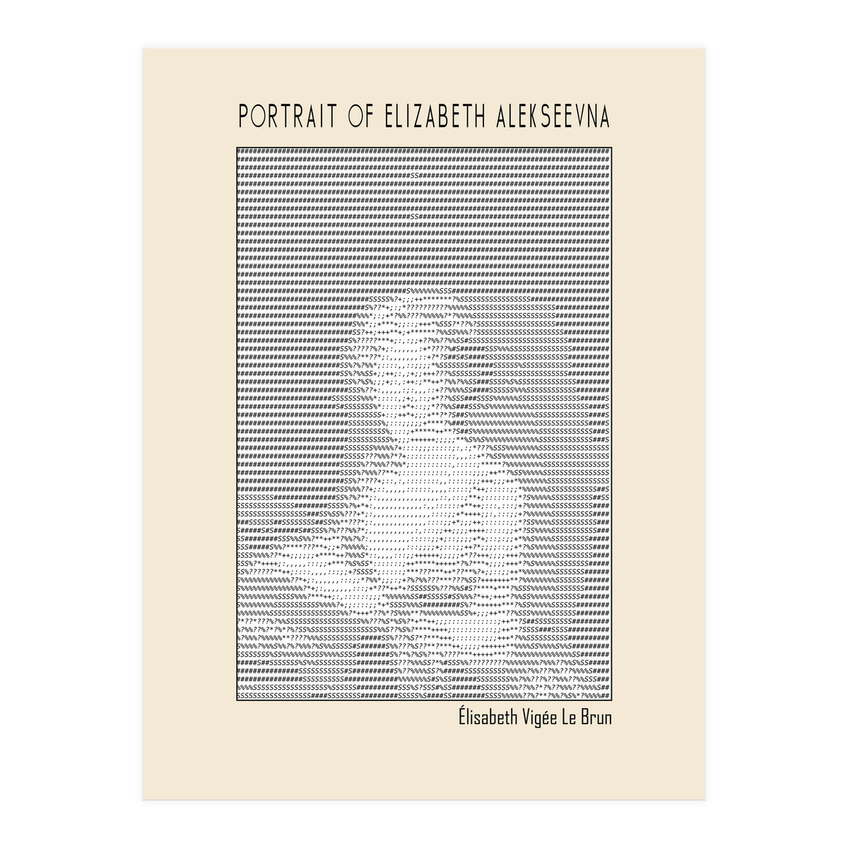 Portrait Of Elizabeth Alekseevna Wife Emperor Alexander I (Print Only)