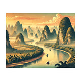 Vintage China, Guilin Karst Mountains Poster (Print Only) thumbnail