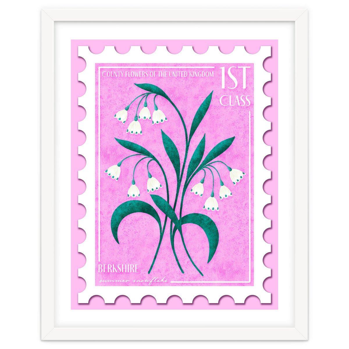 Berkshire Summer Snowflake Postage Stamp