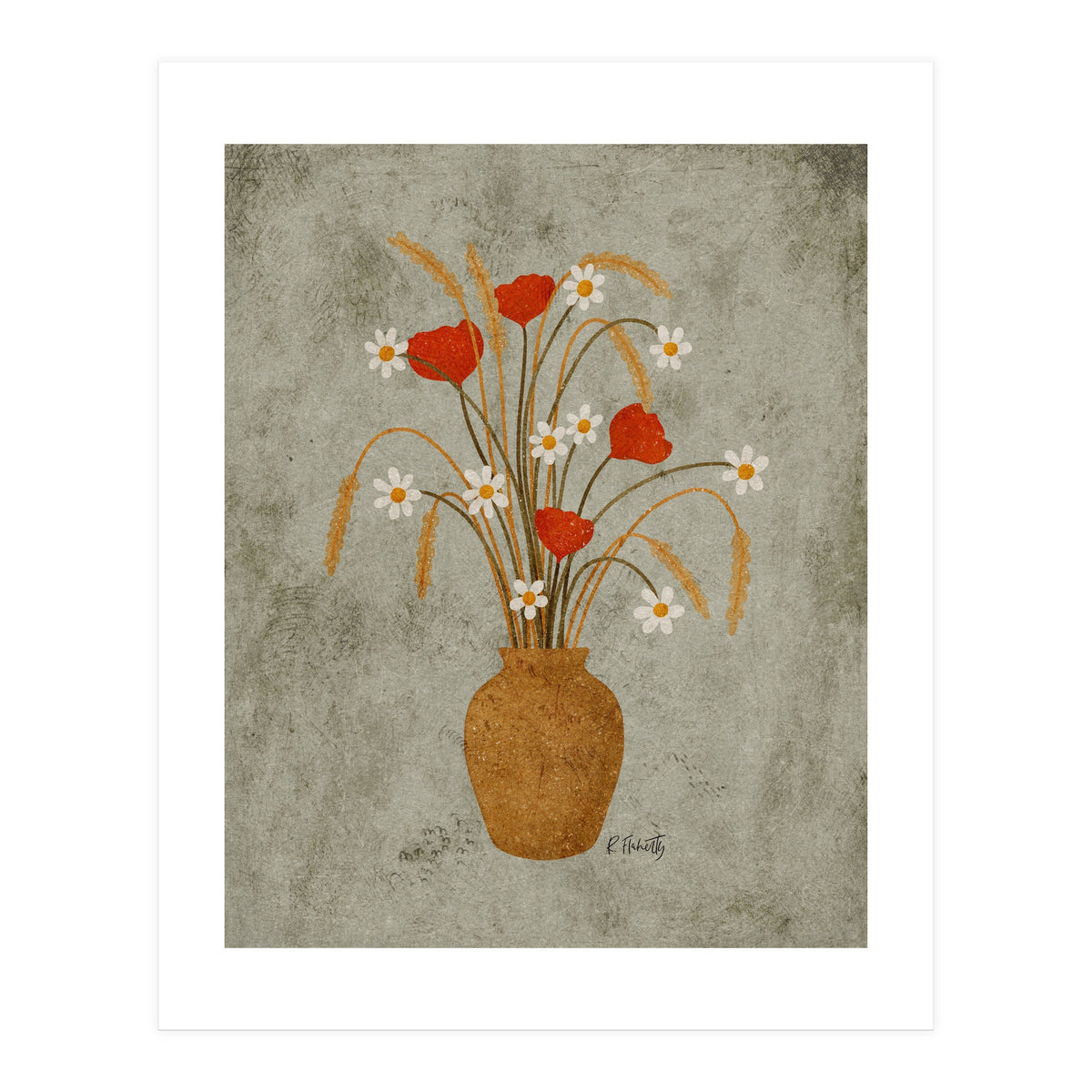 Harvest Floral Vase (Print Only)