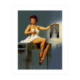 Pin Up Sexy Girl At The Doctor (Print Only) thumbnail