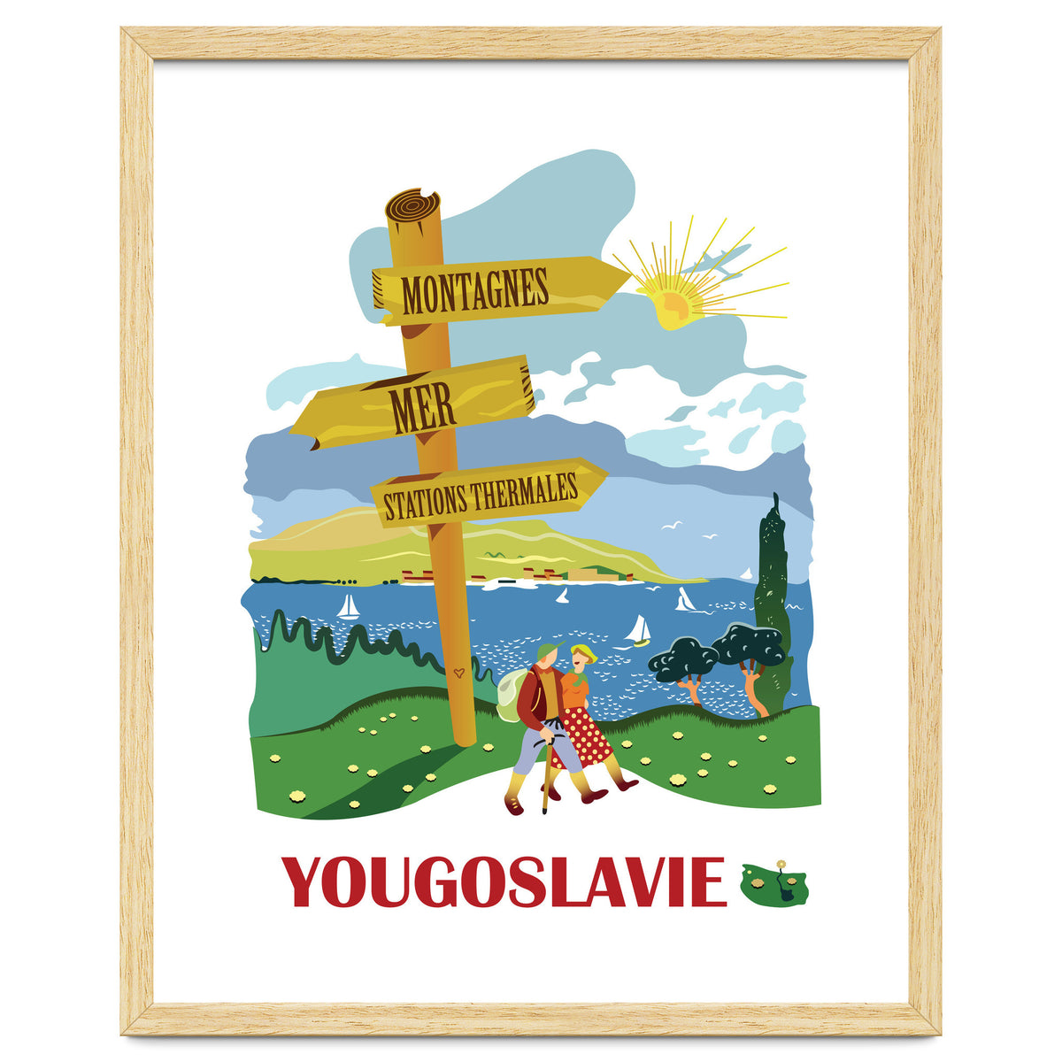 Hiking on Adriatic Coast, Yugoslavia