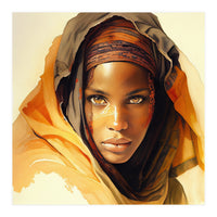 Watercolor Tuareg Woman #11 (Print Only)