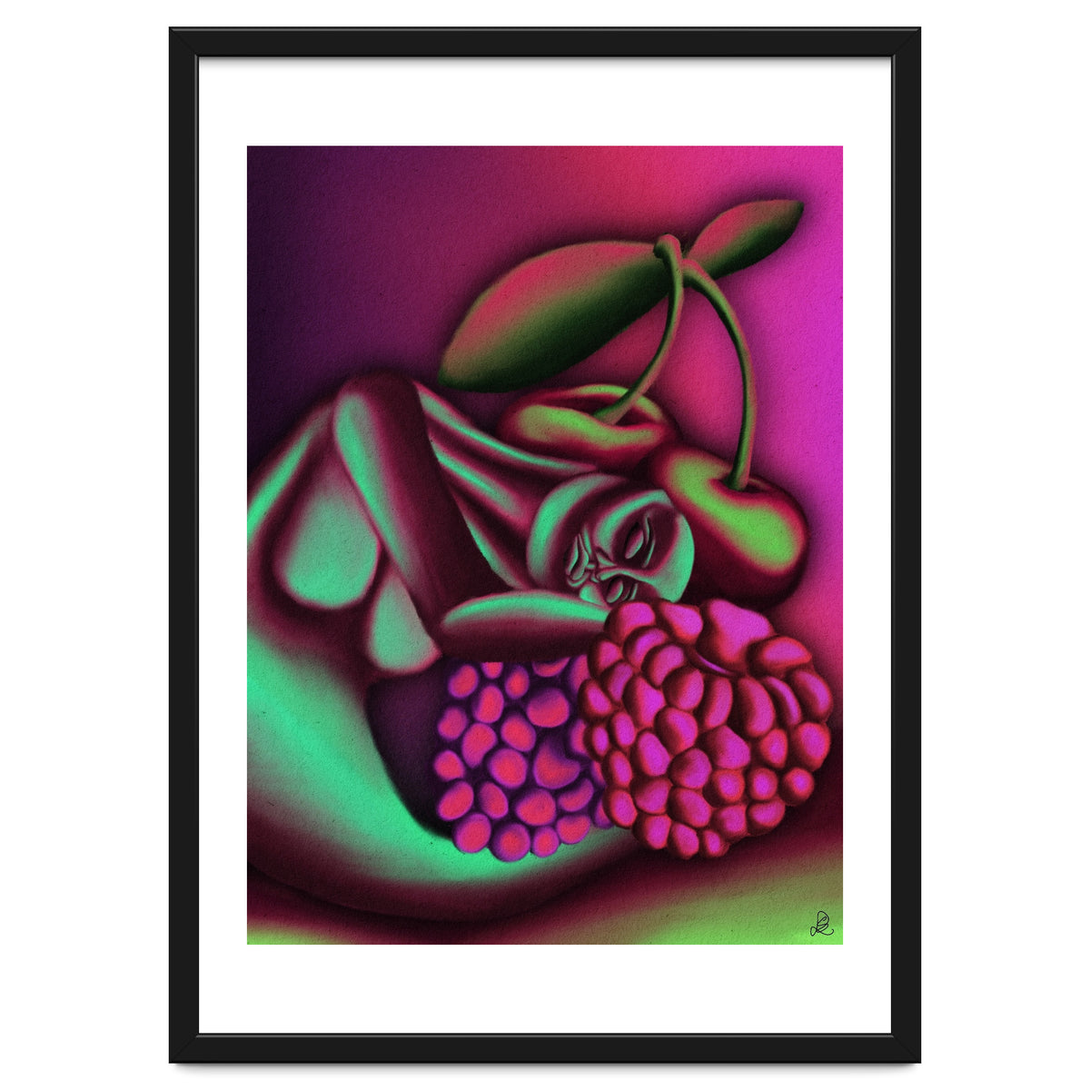 Sleepy Among The Berries And Cherries