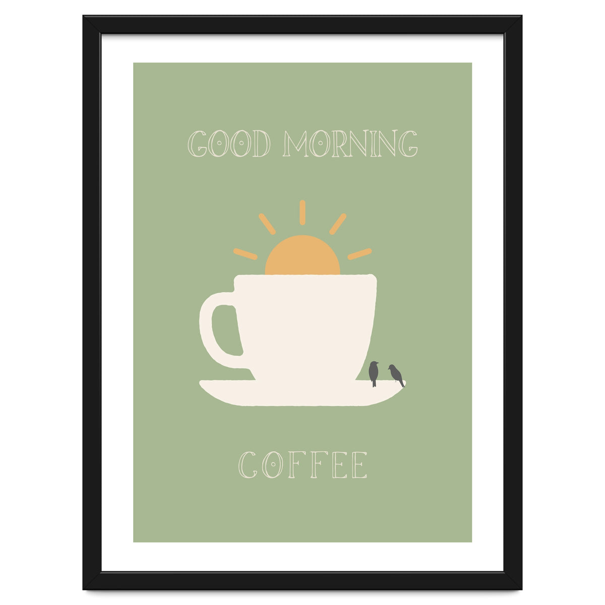 GOOD MORNING COFFEE with birds