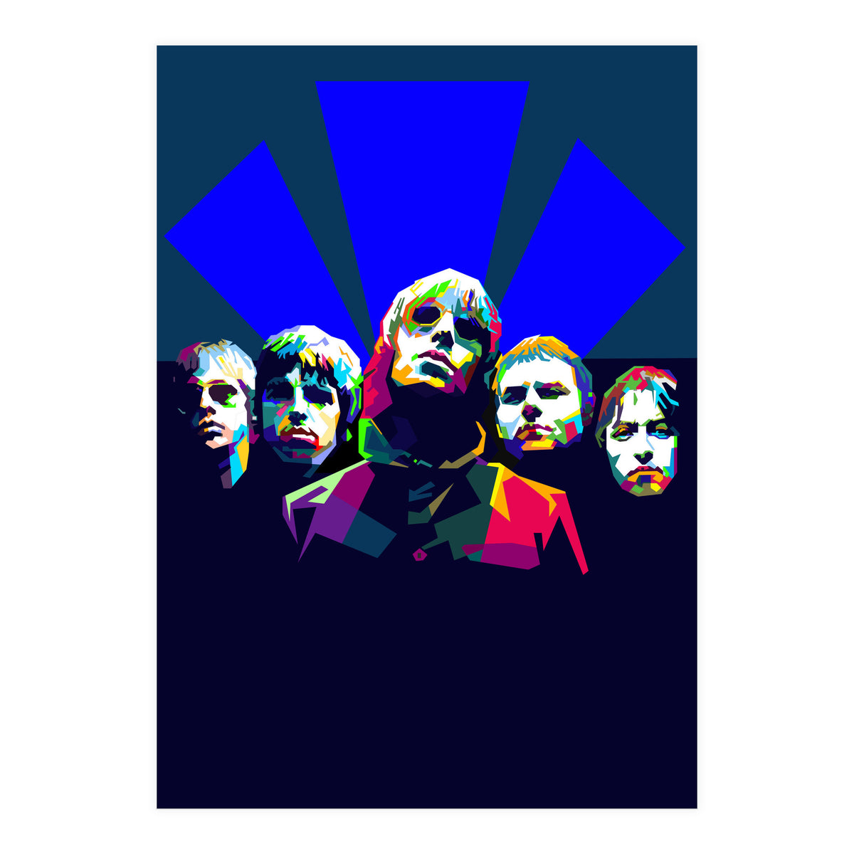 OASIS British Rock Band Art WPAP Trending Now (Print Only)
