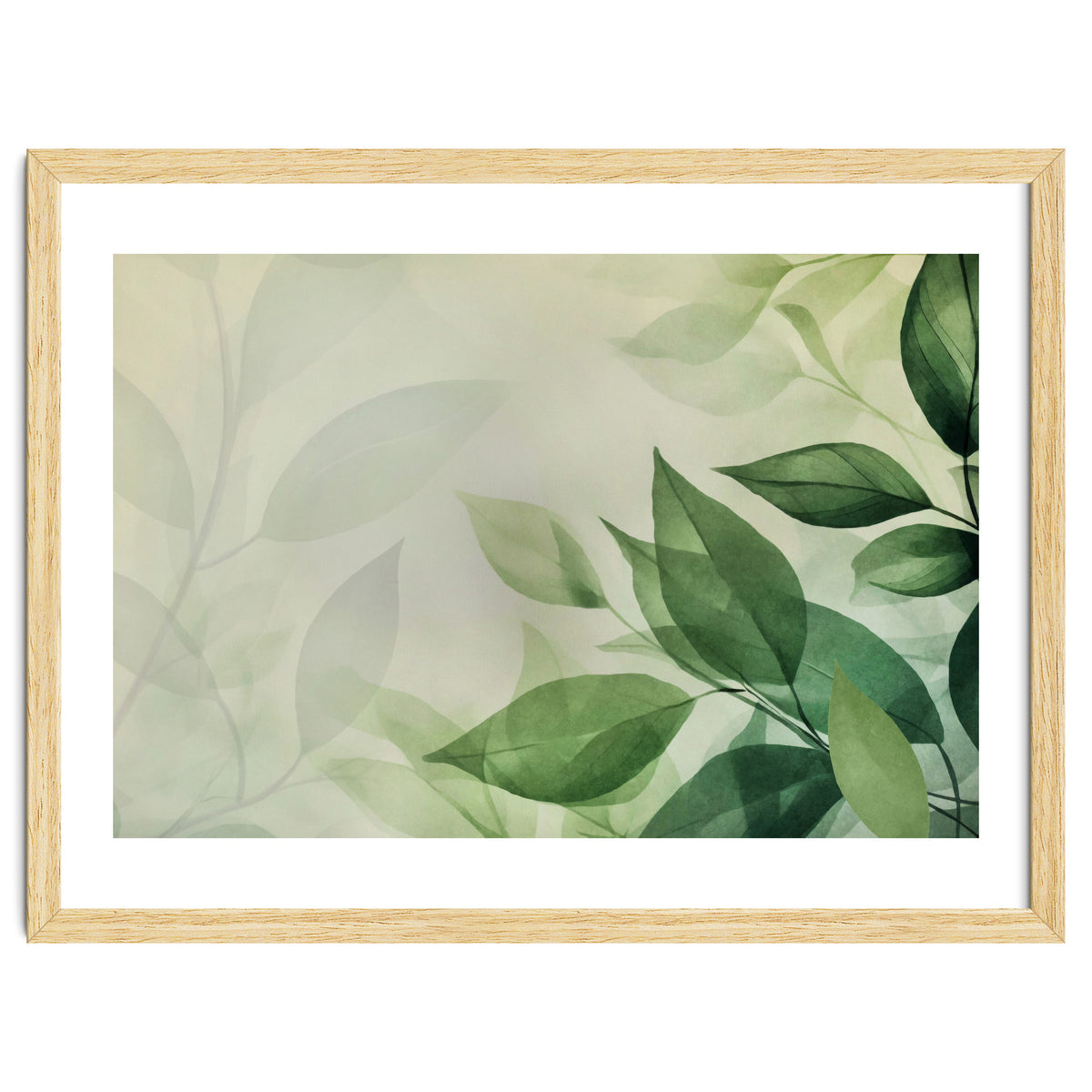 Botanical Serenity Green Leaves