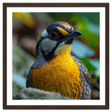 Close-up of a Yellow Bird featuring a Striking Red eye thumbnail