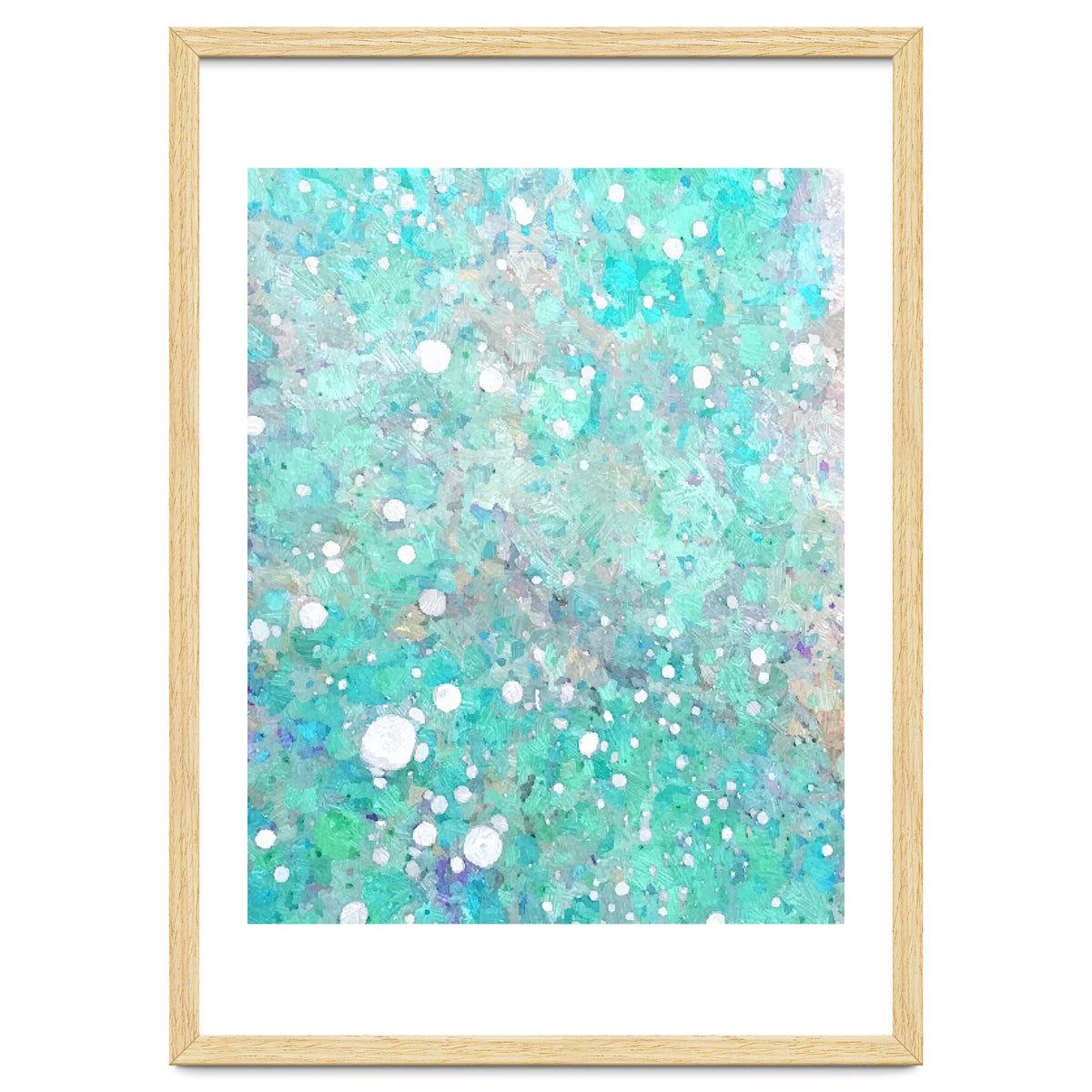 Blue Green Dreamy Marble, Minimal Abstract Pastel Graphic Design Eclectic Bohemian Painting Texture