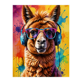 Lama In Headphones (Print Only) thumbnail