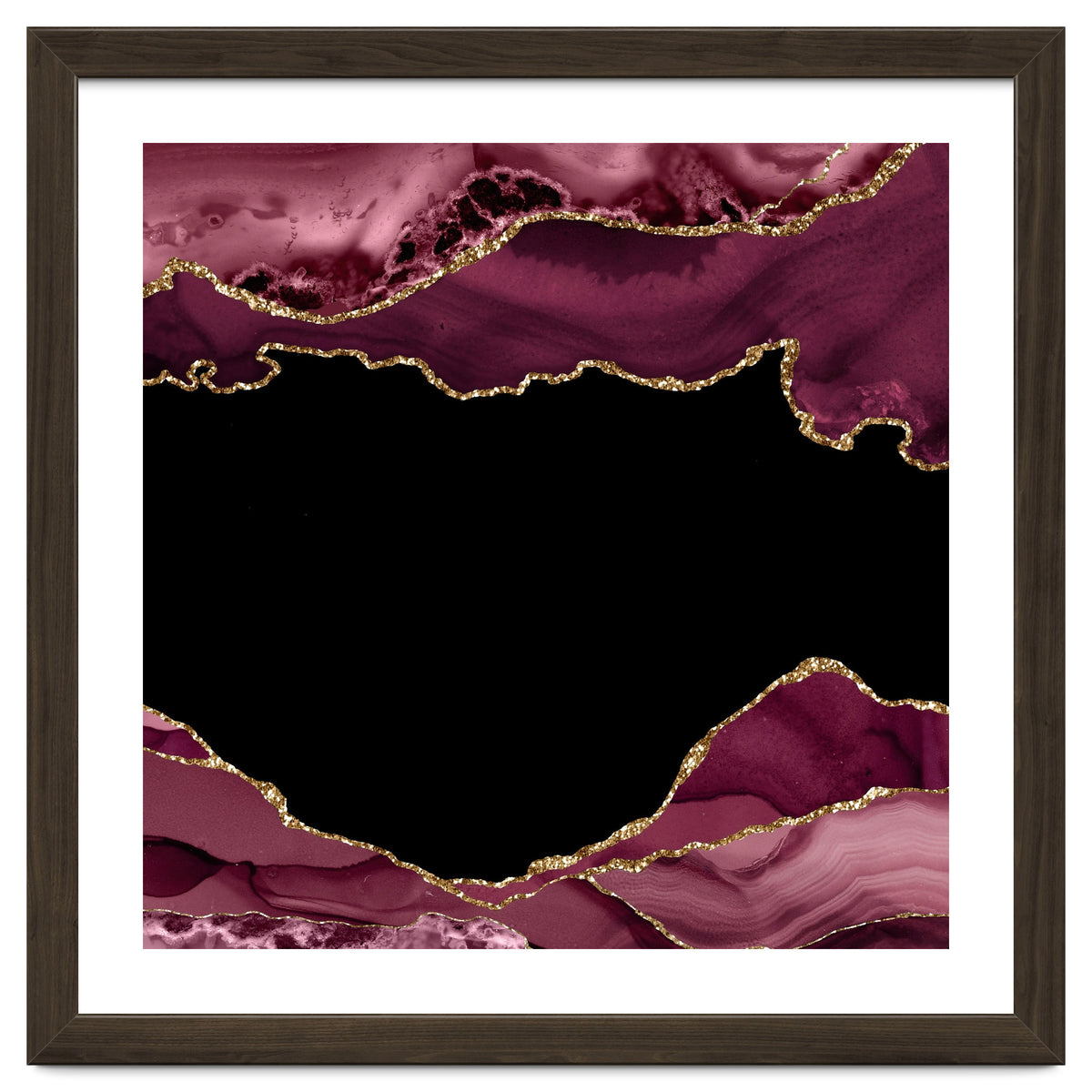 Burgundy & Gold Agate Texture 18